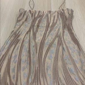 Blossom brand nude glitter dress